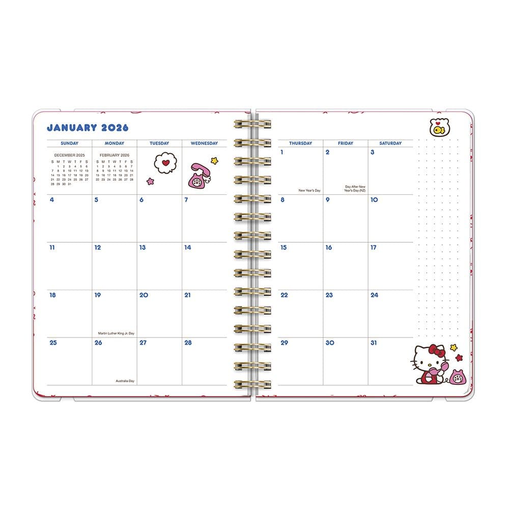 Hello Kitty Playful Pink 2026 Planner Third Alternate Image