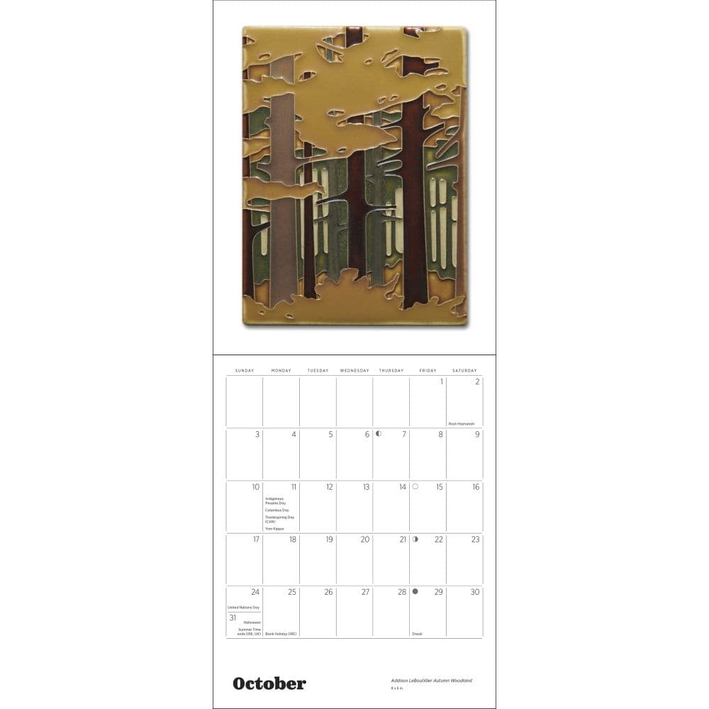 Motawi Tiles 2027 Mini Wall Calendar Third Alternate Image