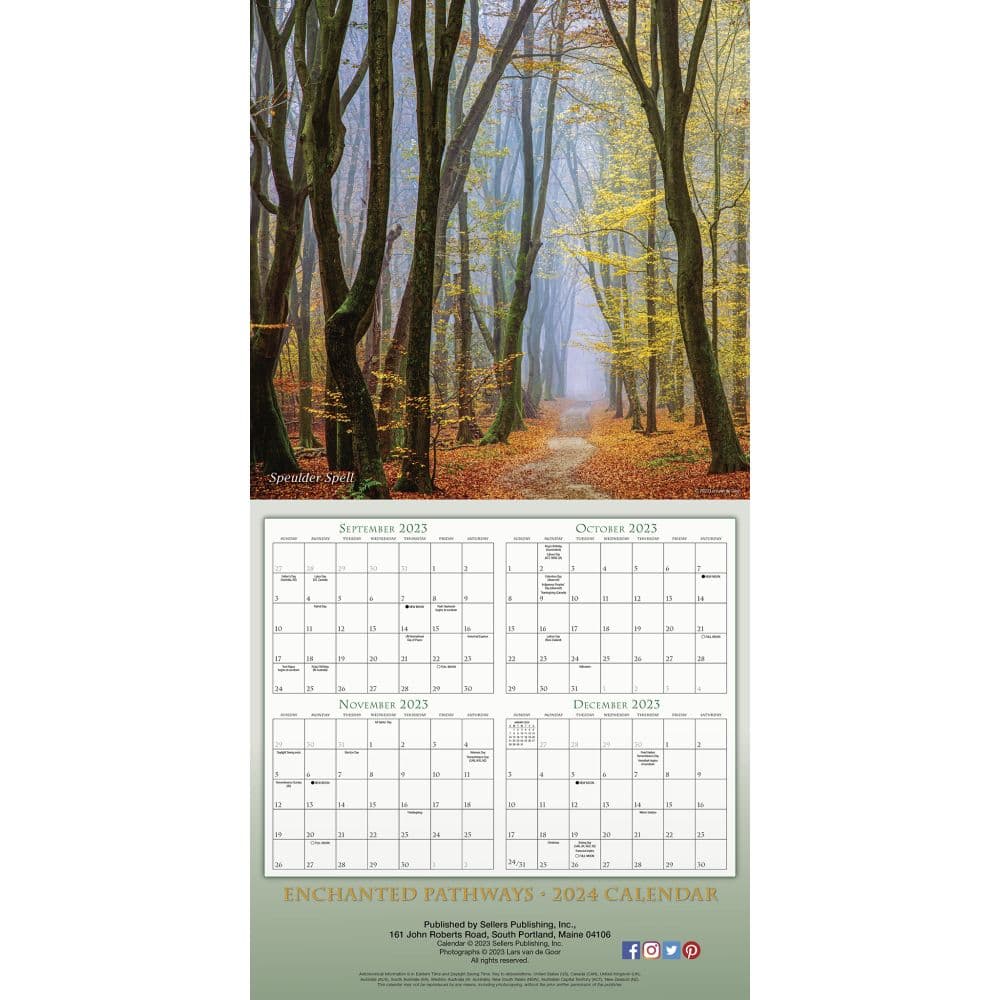 Enchanted Pathways 2025 Wall Calendar