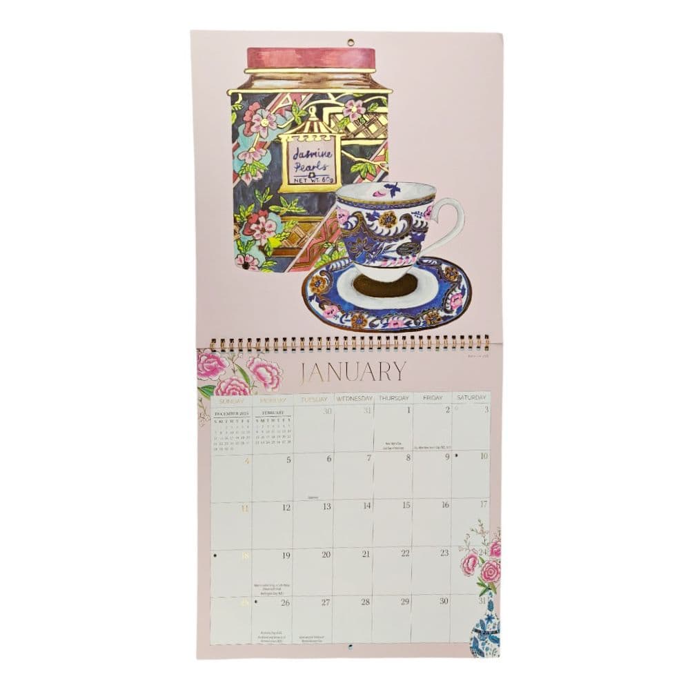 Teacups 2026 Spiral Wall Calendar Second Alternate Image
