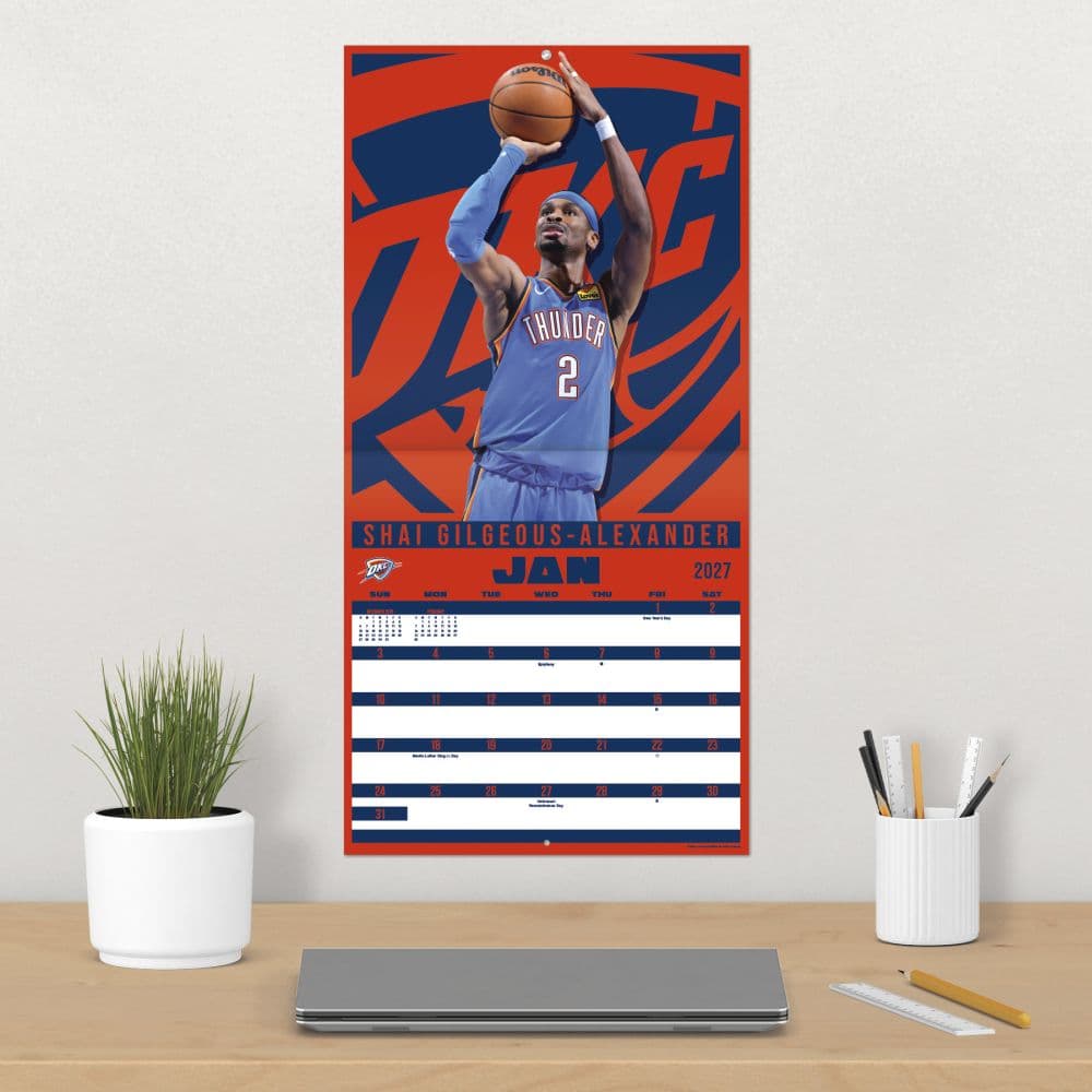 NBA Superstars 2027 Wall Calendar Fourth Alternate Image