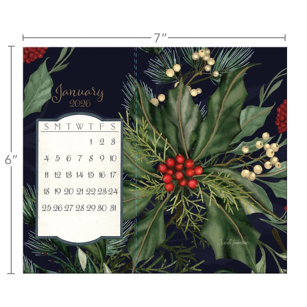Midnight Garden Postcard 2026 Desk Calendar by Nicole Tamarin Third Alternate Image