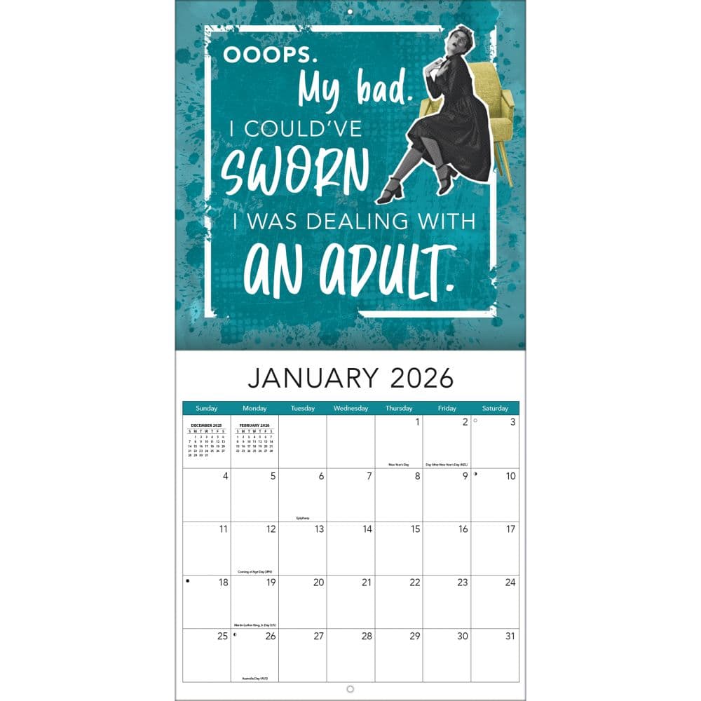 Sarcasm My Love Language 2026 Wall Calendar_ALT3