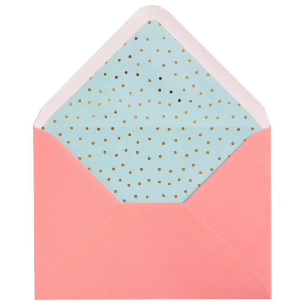 Baby Girl Banners &amp; Balloons New Baby Card envelope