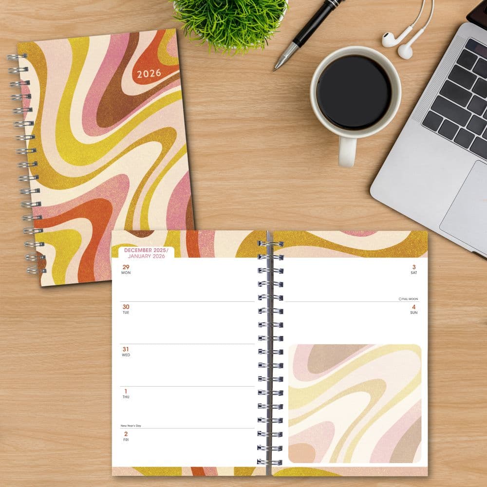 Designer Groovy Swirls Weekly 2026 Planner Fourth Alternate Image