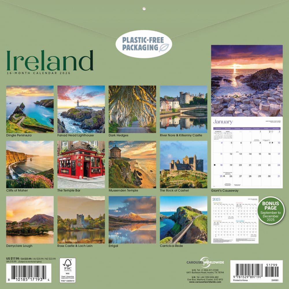 Ireland 2026 Wall Calendar First Alternate Image