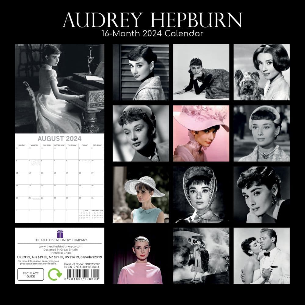 Audrey Hepburn 2024 Wall Calendar Alt1