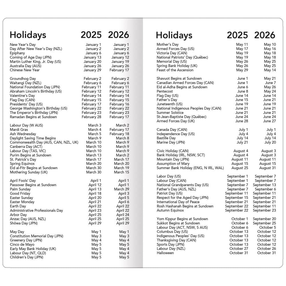 Lightouses 2 Year 2025 Pocket Planner