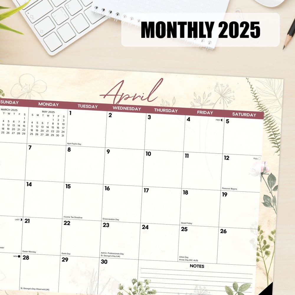 Botanical 2025 Desk Pad