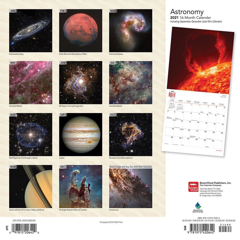 Astronomy Wall Calendar Calendars com