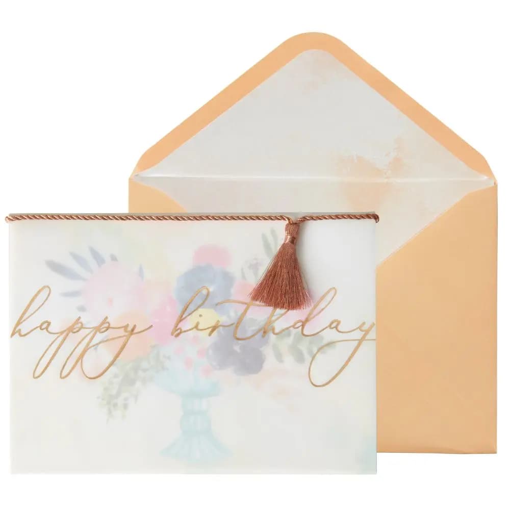 Flowers in Glass Vase Birthday Card Main Product Image width=&quot;1000&quot; height=&quot;1000&quot;
