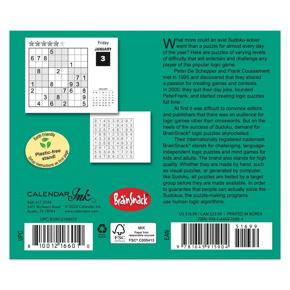 Sudoku 2025 Desk Calendar First Alternate Image width=&quot;1000&quot; height=&quot;1000&quot;