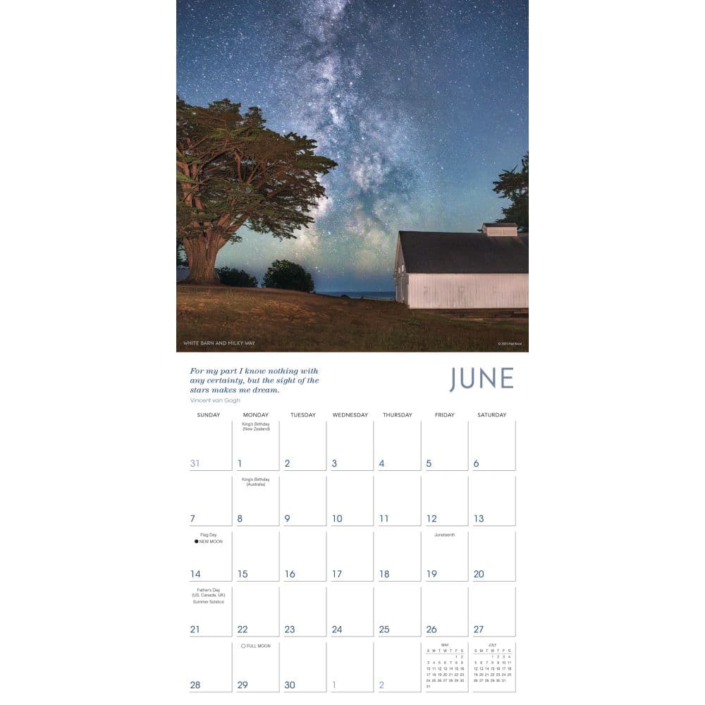 Celestial Skies Kozal 2026 Wall Calendar Second Alternate Image