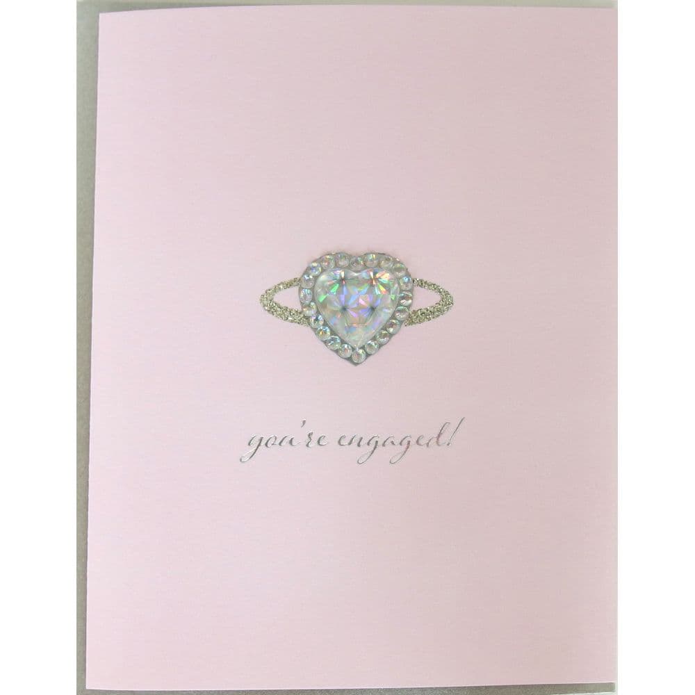 image Heart Shaped Ring Wedding Engagement Card Main Image