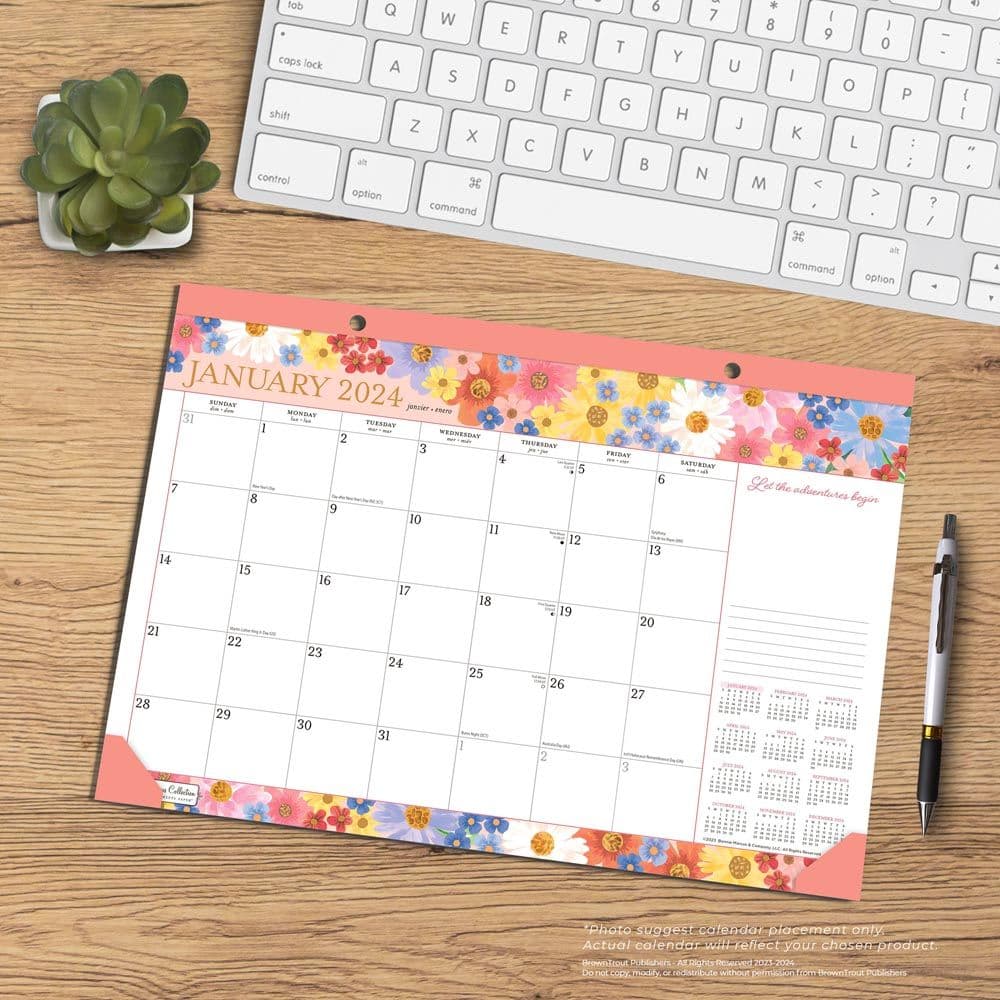 Year to Bloom Bonnie Marcus 2024 Desk Pad Second Alternate Image width=&quot;1000&quot; height=&quot;1000&quot;