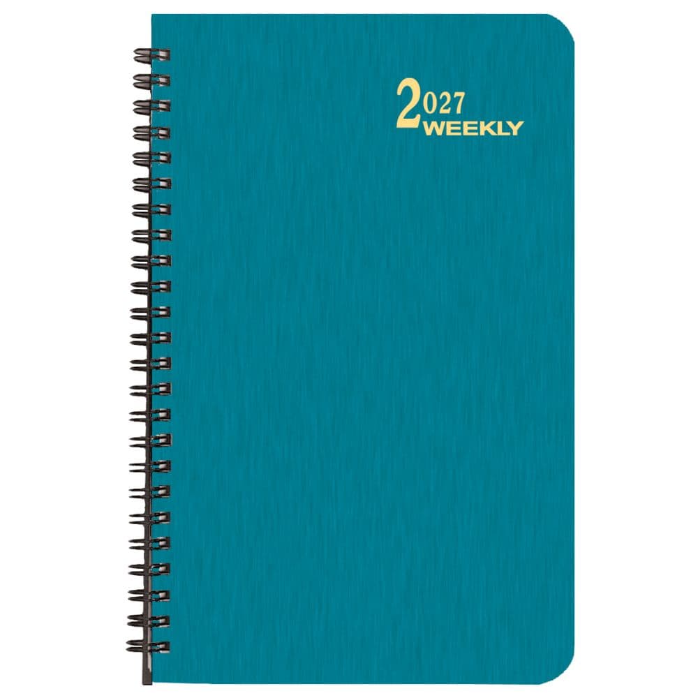 Turquoise Shimmer Large Time Weekly 2027 Planner