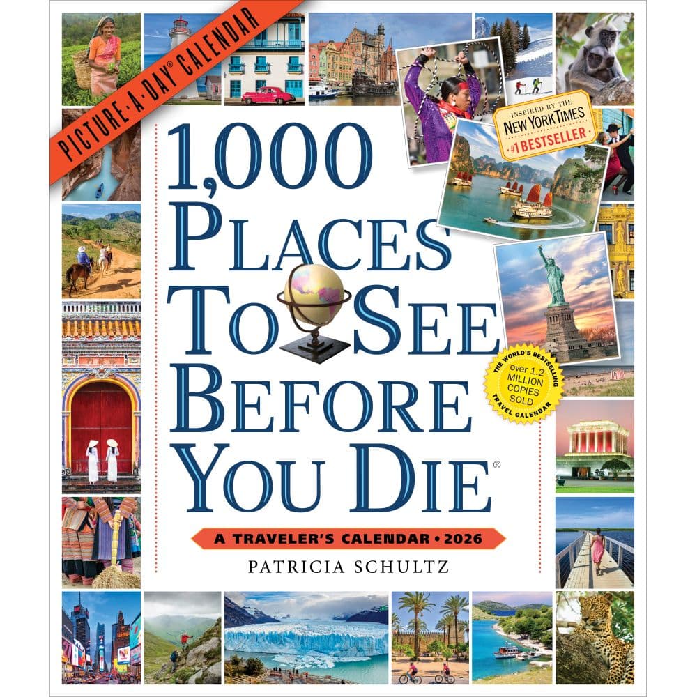 1000 Places To See 2026 Wall Calendar Main Image