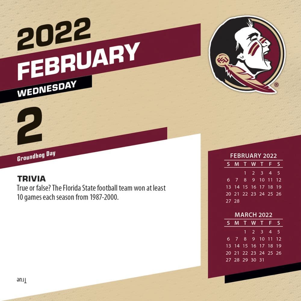 Col Florida State Seminoles 2022 Desk Calendar - Calendars.com