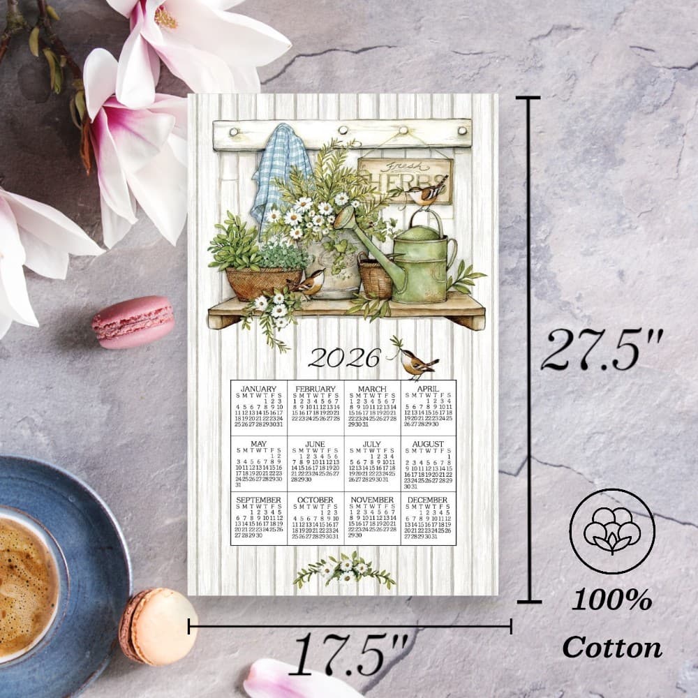 Fresh Herbs 2026 Calendar Towel First Alternate Image
