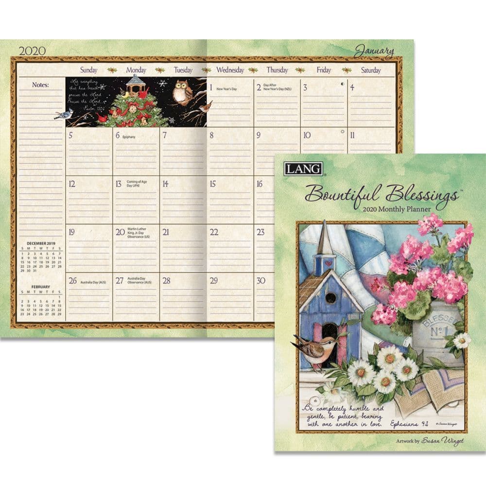 Bountiful Blessings Monthly Planner Calendars