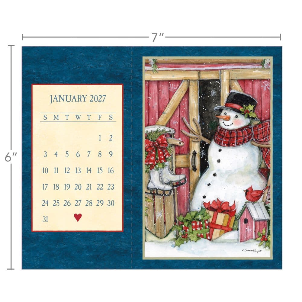 Heart and Home Postcard 2027 Desk Calendar by Susan Winget Fourth Alternate Image
