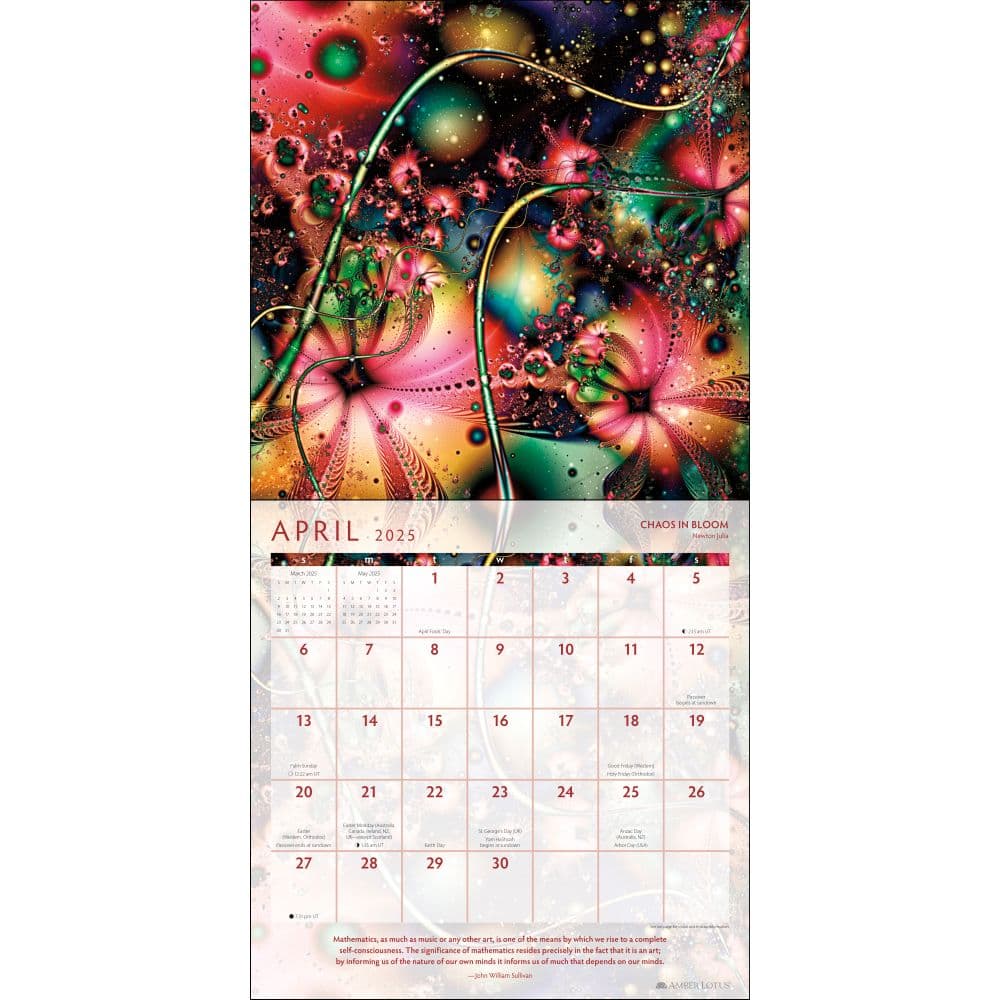Fractal Cosmos 2025 Wall Calendar