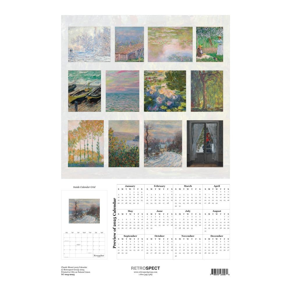 Monet Poster 2025 Wall Calendar First Alternate Image width="1000" height="1000"