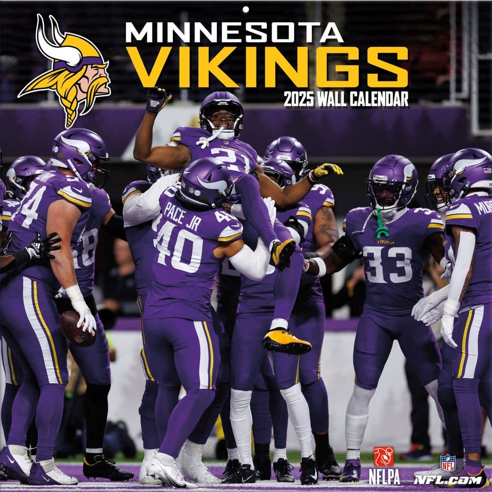 NFL Minnesota Vikings 2025 Wall Calendar