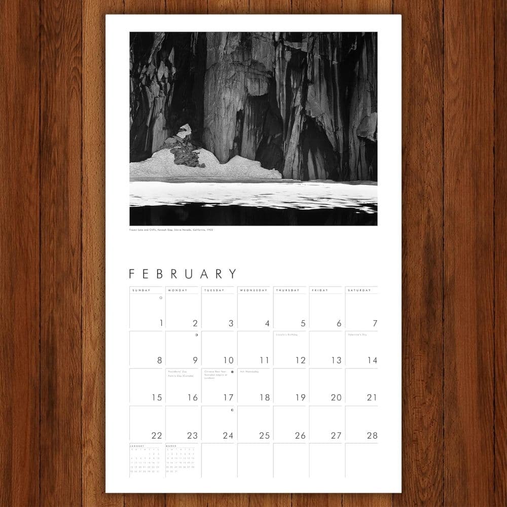 Ansel Adams 2026 Wall Calendar Third Alternate Image