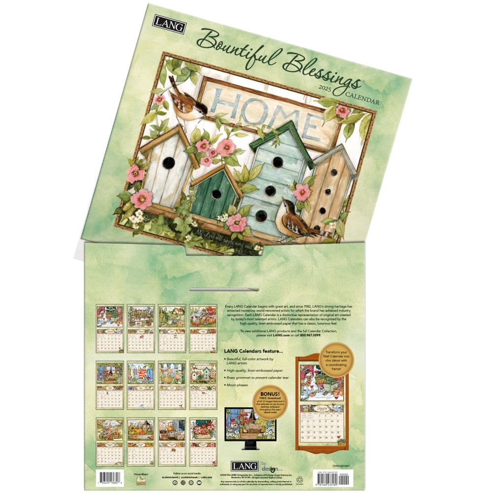 Bountiful Blessings 2025 Wall Calendar