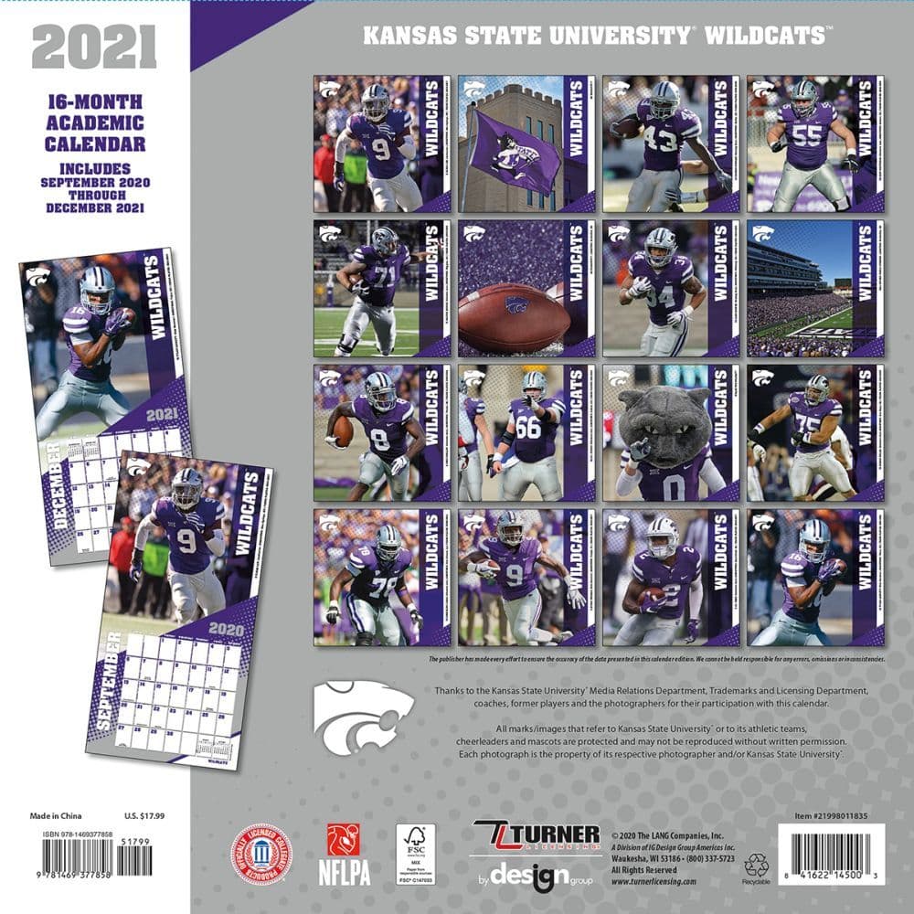 Kansas State Wildcats Wall Calendar