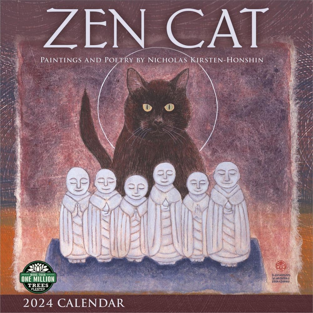 Zen Cat 2024 Wall Calendar