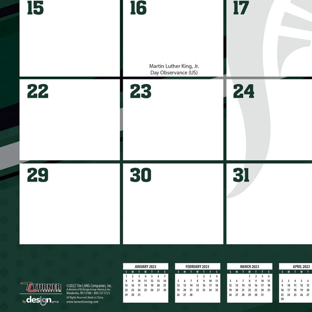 Michigan State 2023 Desk Pad Calendar - Calendars.com