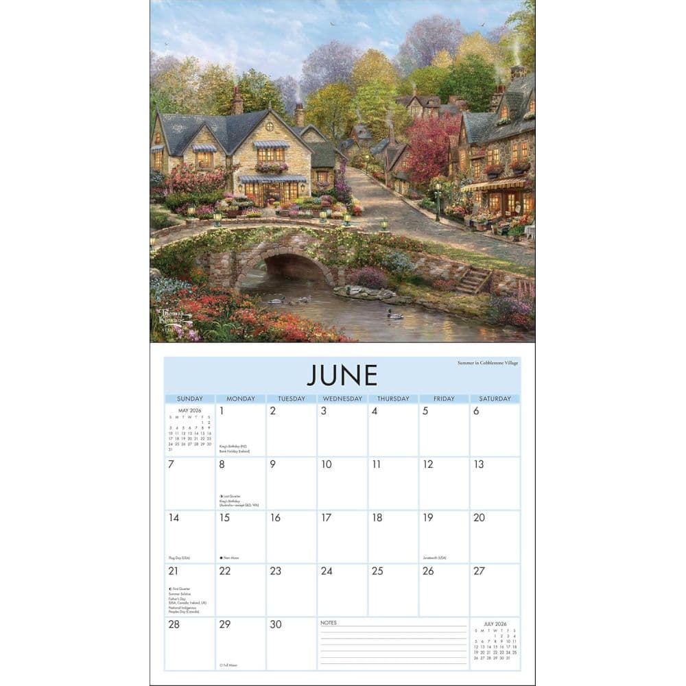 Thomas Kinkade Painter of Light 2026 Wall Calendar Fourth Alternate Image