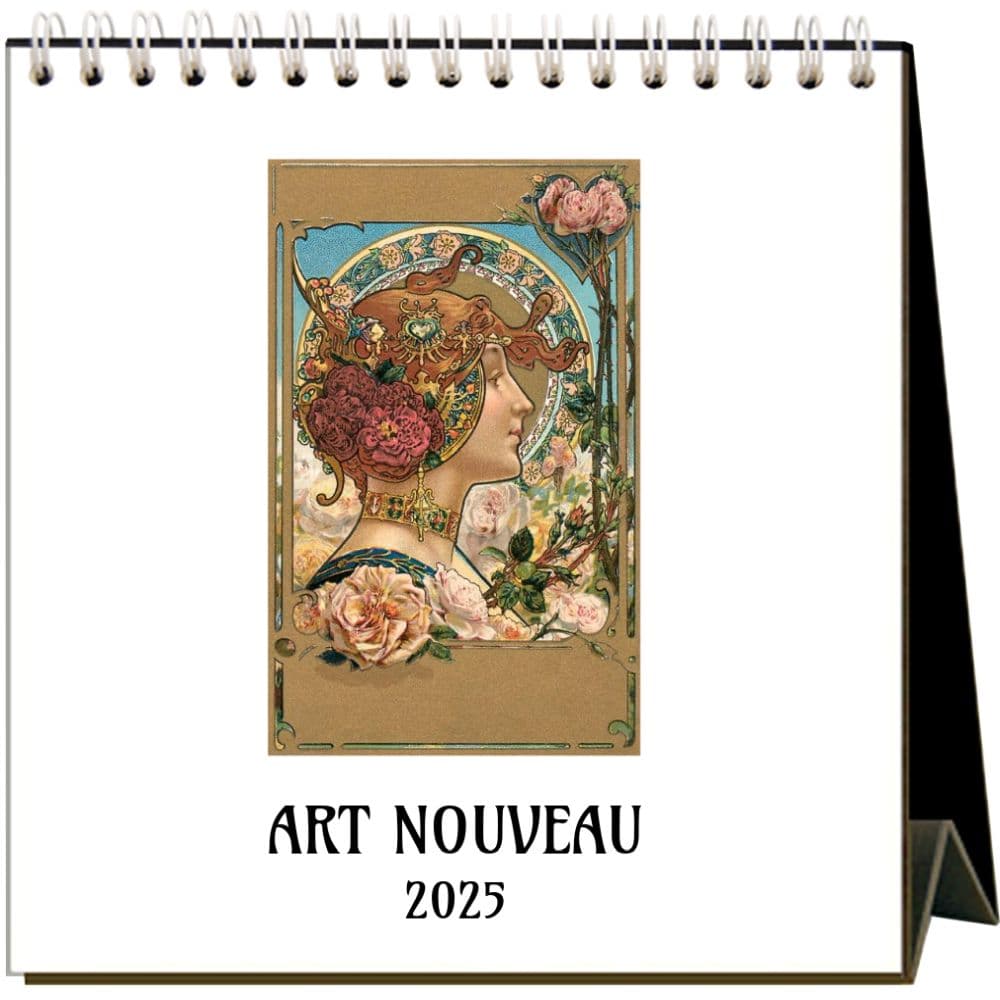 Art Nouveau 2025 Easel Desk Calendar