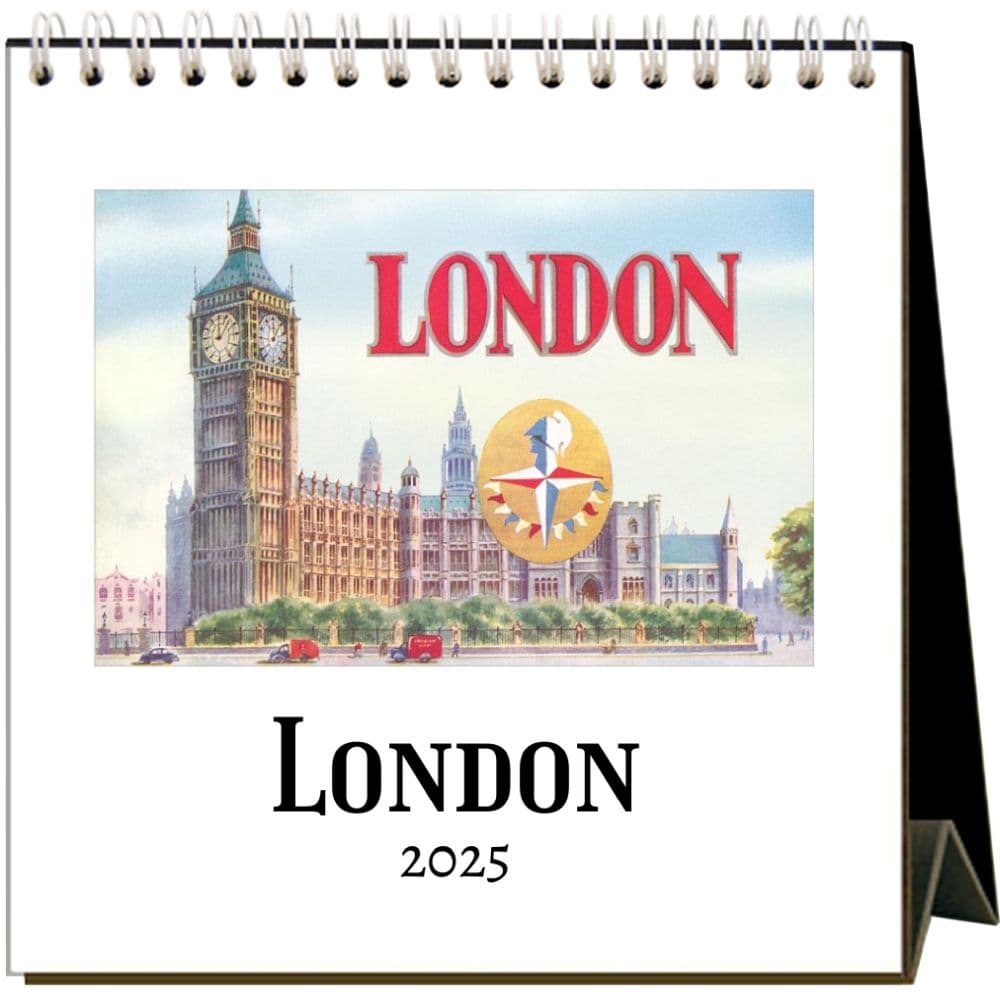 Nostalgic London 2025 Easel Desk Calendar Main Product Image width=&quot;1000&quot; height=&quot;1000&quot;