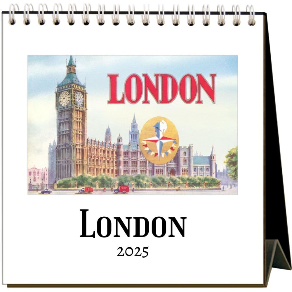 Nostalgic London 2025 Easel Desk Calendar