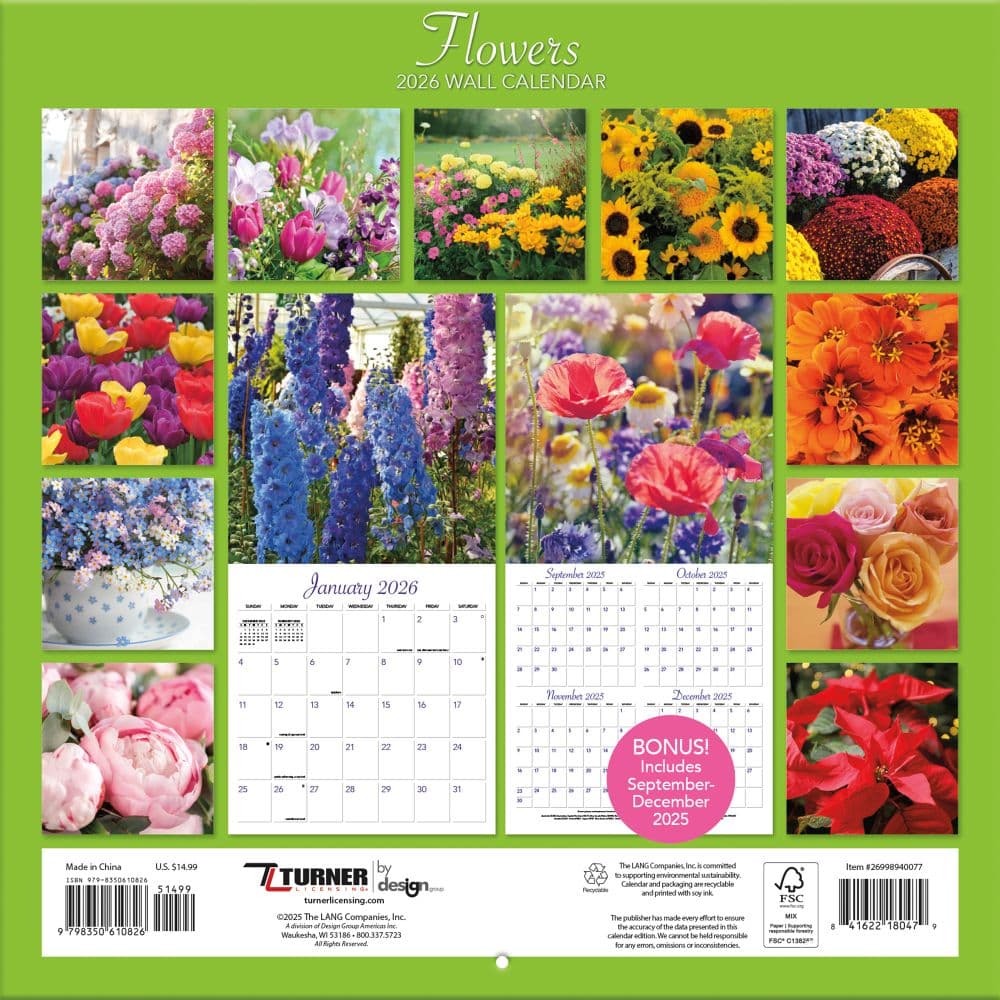 Flowers 2026 Wall Calendar_ALT1