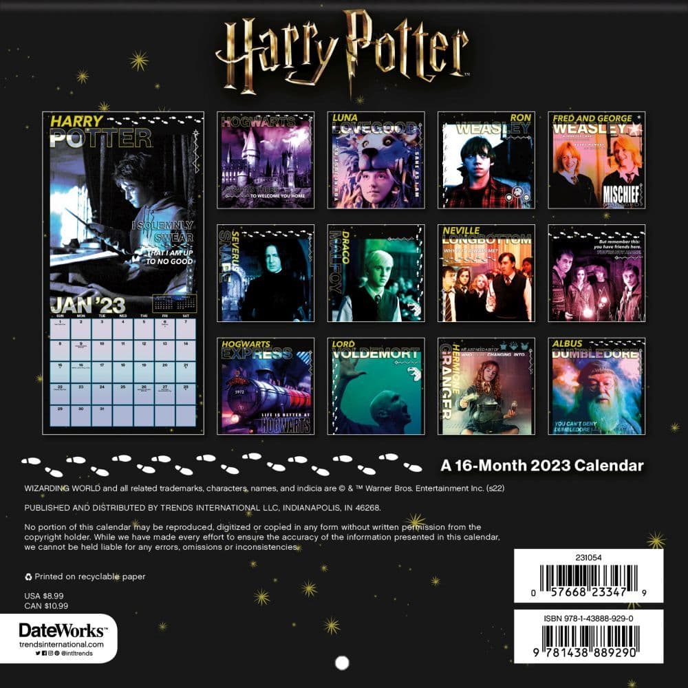 Harry Potter 2023 Calendar 2023 Calendar