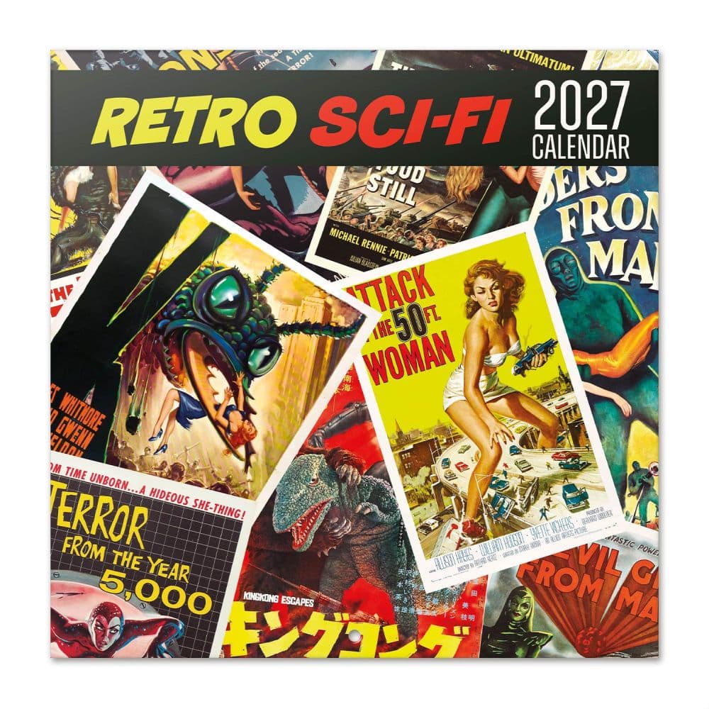 Retro Sci Fi Film Posters 2027 Wall Calendar Main Product Image