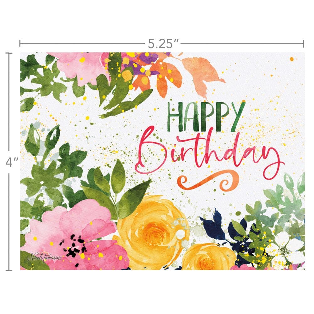 Floral Party Birthday Assorted Boxed Note Cards Alt7