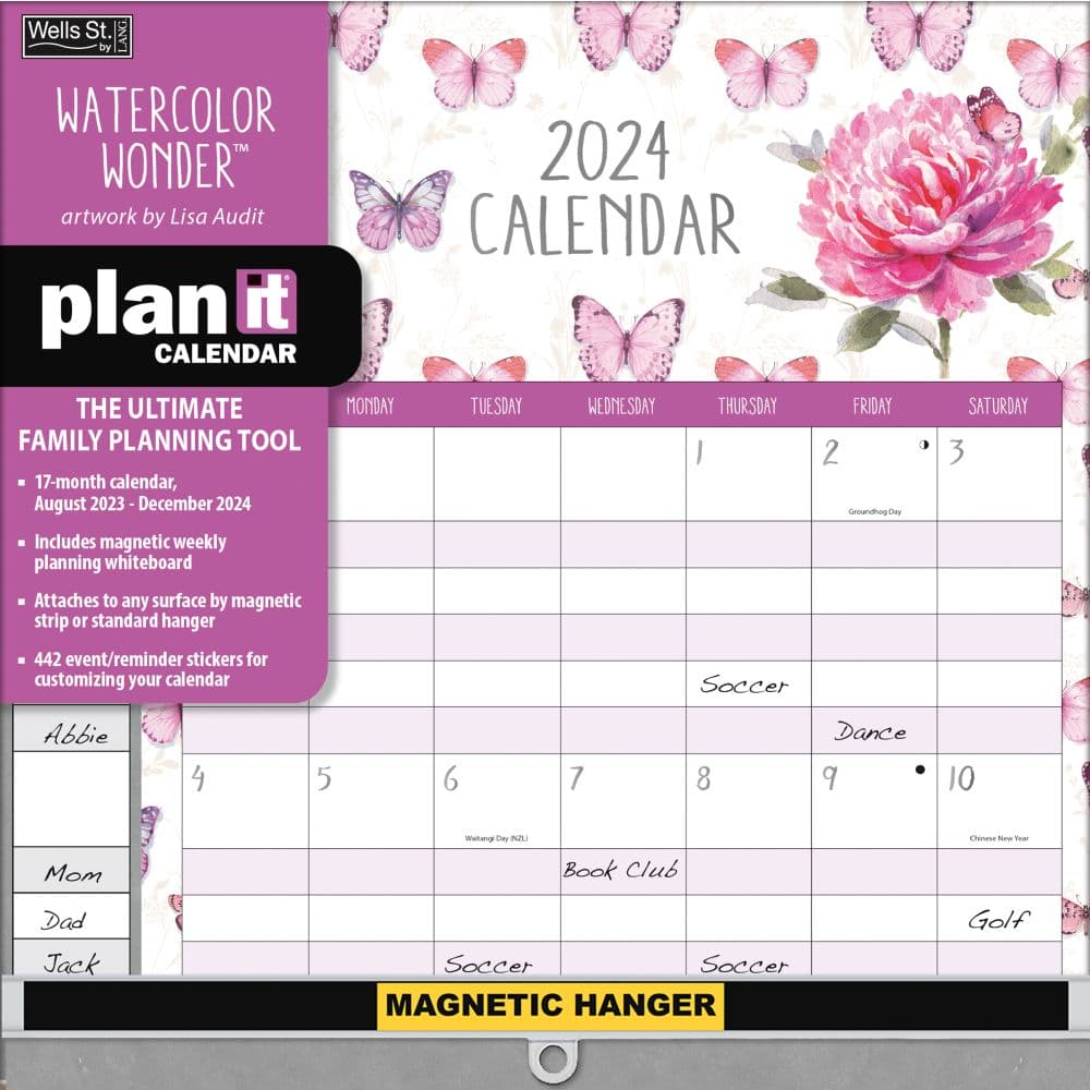Watercolor Wonder Plan-It 2024 Calendar Main Image