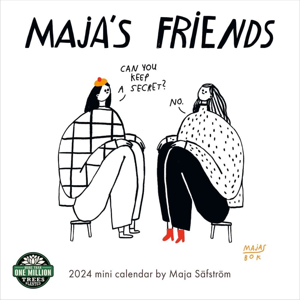 Majas Friends 2024 Mini Wall Calendar - Calendars.com