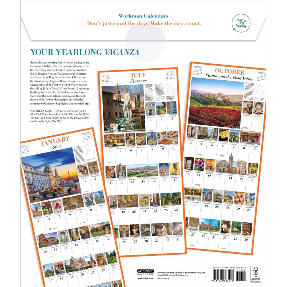 365 Days in Italy Picture-A-Day 2027 Wall Calendar First Alternate Image