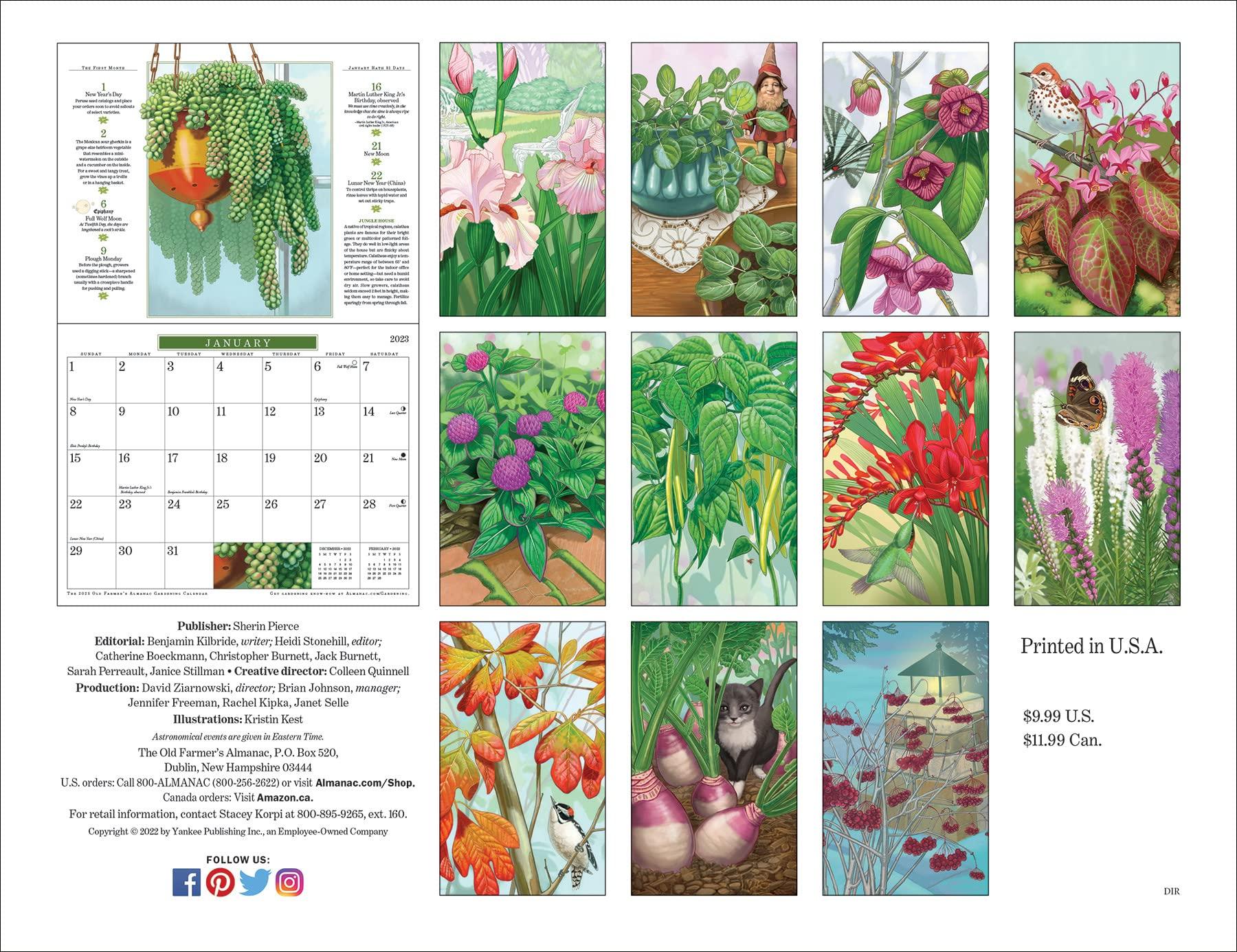 Old Farmers Almanac Gardening 2023 Wall Calendar - Calendars.com