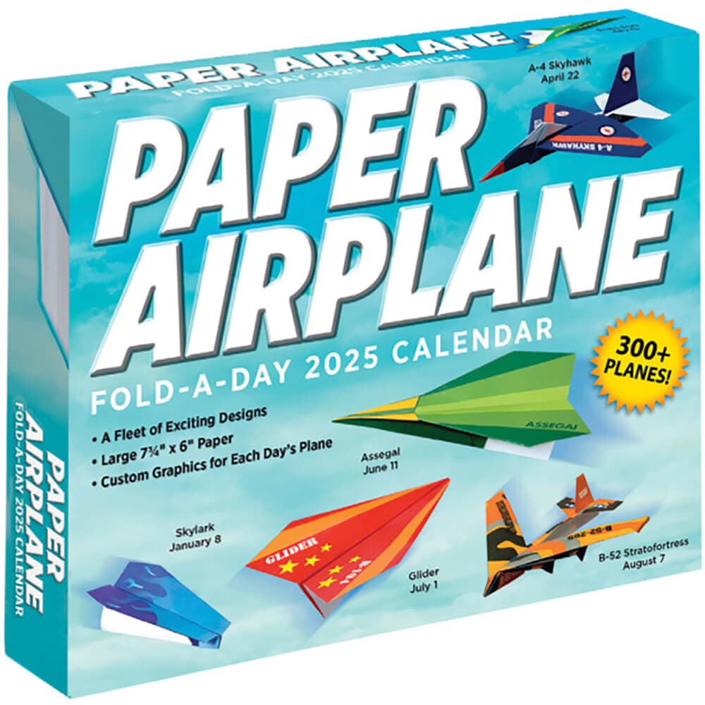 Paper Airplane 2025 Desk Calendar