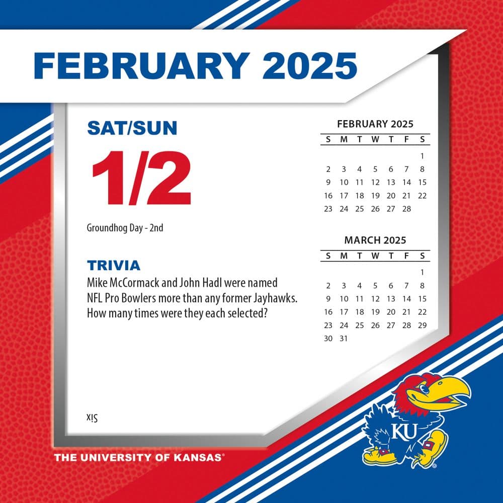 COL Kansas Jayhawks 2025 Desk Calendar Second Alternate Image