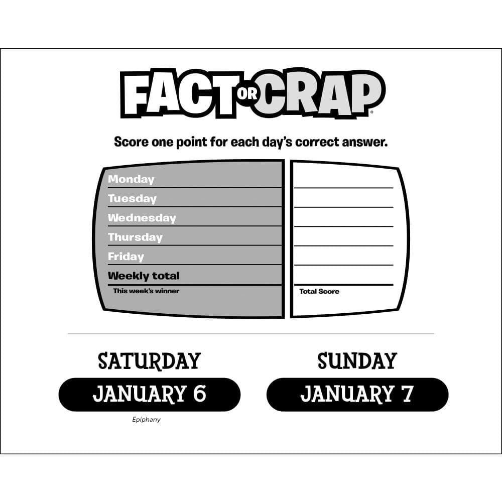 Fact or Crap 2024 Desk Calendar Fourth Alternate Image width=&quot;1000&quot; height=&quot;1000&quot;