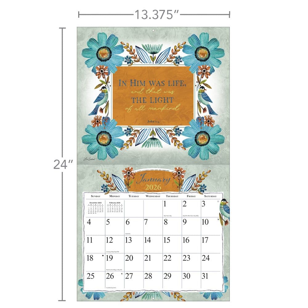 Forever Faithful 2026 Wall Calendar by Lori Siebert_ALT6