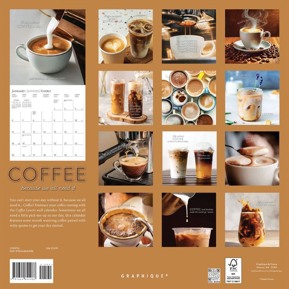Coffee 2026 Wall Calendar First Alternate Image